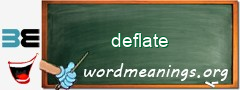 WordMeaning blackboard for deflate